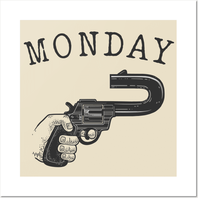 Monday gun Wall Art by VinagreShop